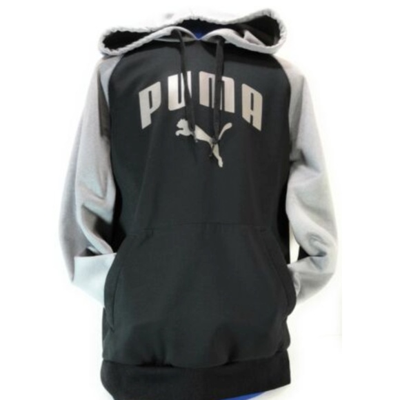 Puma Tech Fleece Raglan Sleeve Hoodie Grey Size M. - Picture 1 of 8